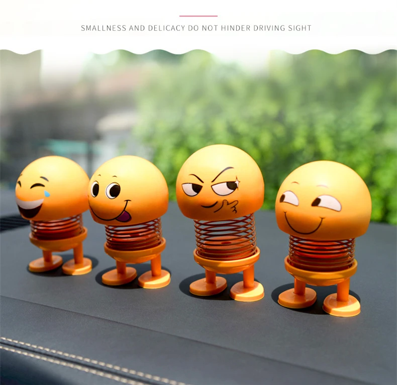 Приборная панель автомобиля Весенняя качающаяся голова Emoticon Кукла мультфильм украшение интерьера автомобиля независимое сочетание