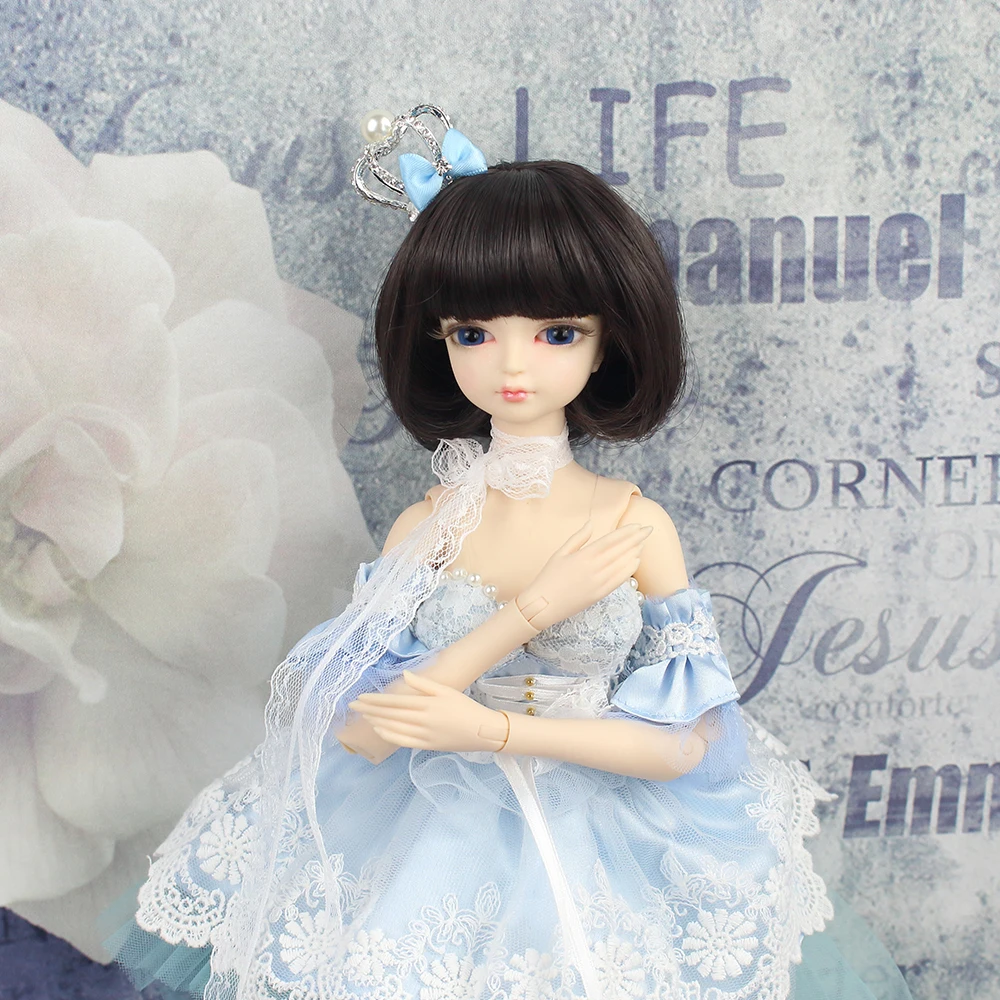 Кукла DBS 1/4 BJD No.Black с короткими волосами и макияжем париком глазами Одежда для