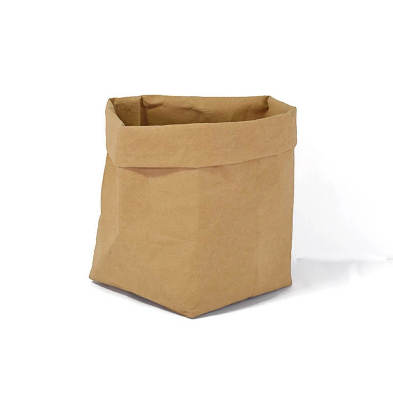 Y Kraft Paper Storage Bags Of Fruit Vegetable Garlic Onion Plant Flower Pot Bag Basket Home Storage Bags - Цвет: Y