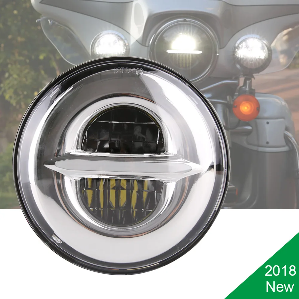 7 дюймовая мотоциклетная светодиодная фара дальнего света белая DRL 4 5 дюйма