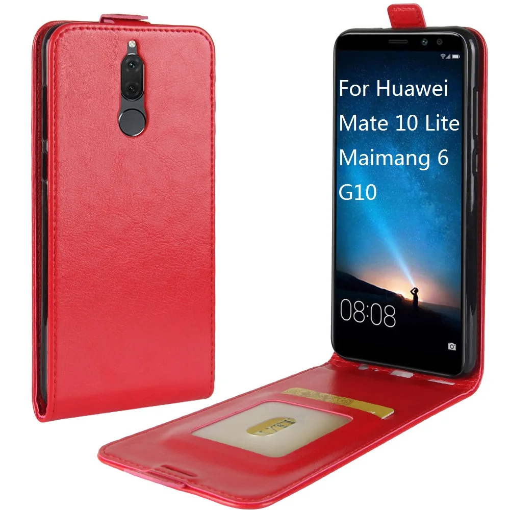 Для Huawei Коврики 10 lite чехол откидная крышка для случае 360 Степень защиты G10 maimang 6