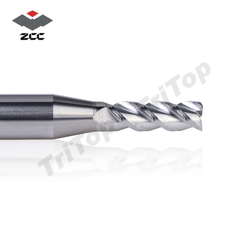 

5PCS/LOT ZCC.CT AL-3E-D4.0 solid carbide 3 flute flattened end mill 4mm D6 with straight shank milling cutter