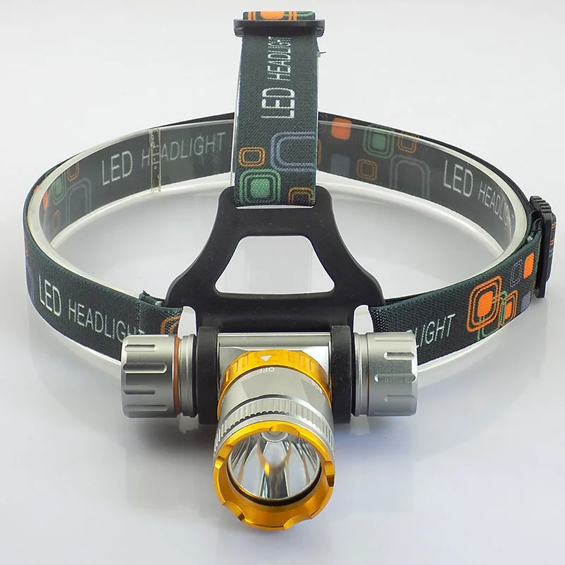 Налобный фонарь T6 светодиодный для дайвинга рыбалки подводного освещения