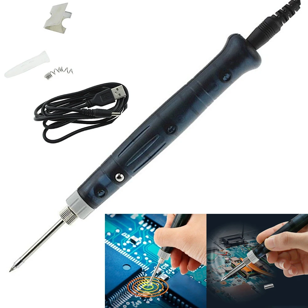 5V 8W Soldering Iron Pen Welding Equipment Button Switch Solder Tip Electric Powered Portable USB | Инструменты