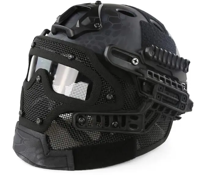 TY Армейский Военный Тактический шлем G4 система Casco страйкбол шлем спортивные аксессуары Пейнтбол Полнолицевая защитная маска для лица шлем - Цвет: TY