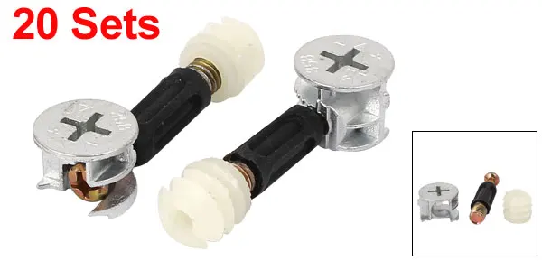 Мебель кабинет крепежный винт блокировки Cam Дюбеля Пластик предварительно