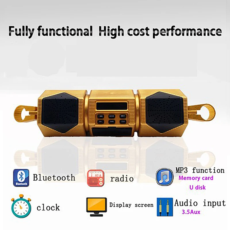 Двигатель Bluetooth водонепроницаемый сабвуфер звуковая система аудио звук MP3 FM радио стерео колонки мотоцикл электроника Аксессуары