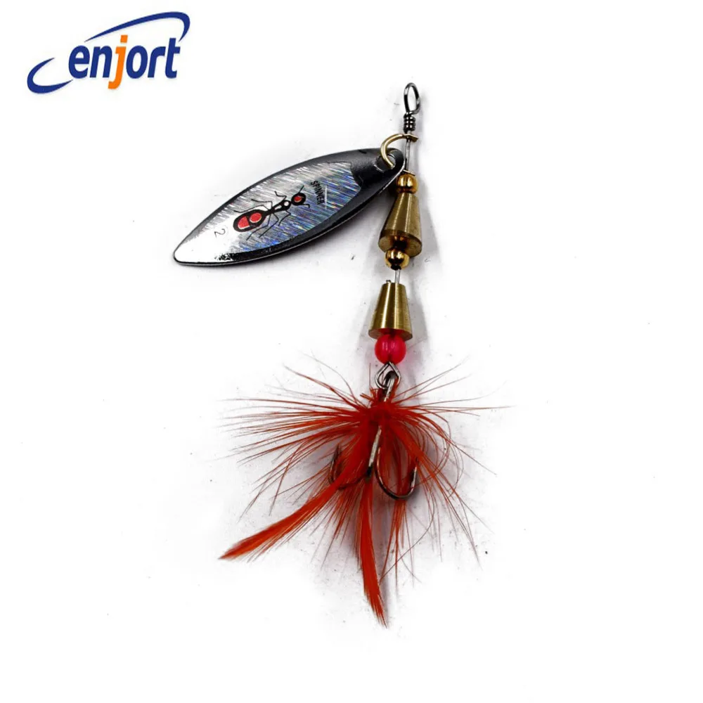 Enjort рыболовные приманки 5 8 г 6 # крючки ложка воблер искусственная жесткая наживка