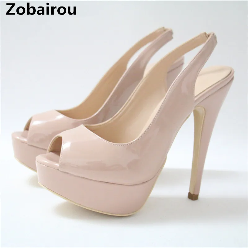 Сандалии женские на платформе босоножки из лакированной кожи обувь с открытым