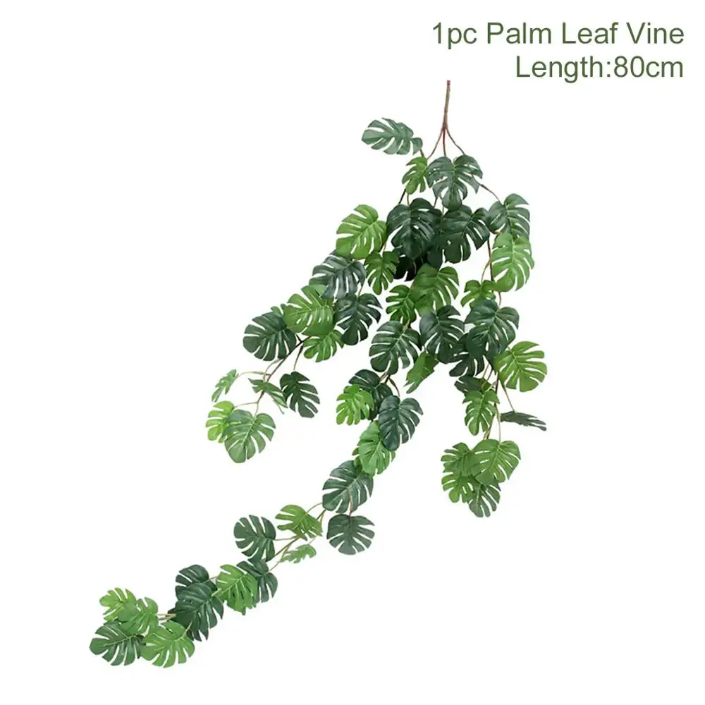 Palm Leaf Vine QIFU/вечерние латексные шары с тропическим декором, вечерние шары в джунглях Гавайи, летние тропические вечерние украшения в виде фламинго - Цвет: Palm Leaf Vine