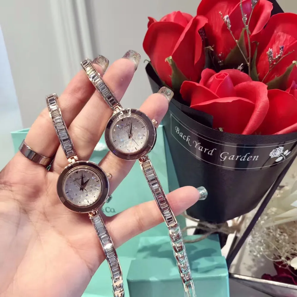 Часы женские кварцевые с кристаллами W111|montre femme|montre relogiomontre women |