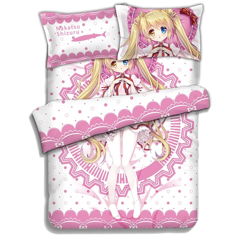 

Anime Cartoon Rewrite Nakatsu Shizuru Quilt Cover Soft Printed Bedding Set With Pillow Cases Bed Sheet Duvet Cover Set