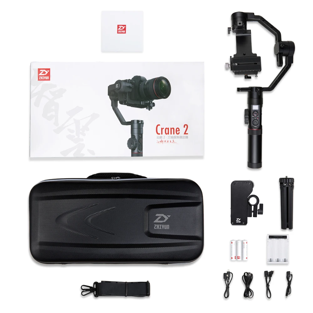 3 осевой стабилизатор для камеры ZHIYUN Crane 2 цифровой зеркальной Canon шарнирный Nikon Vs