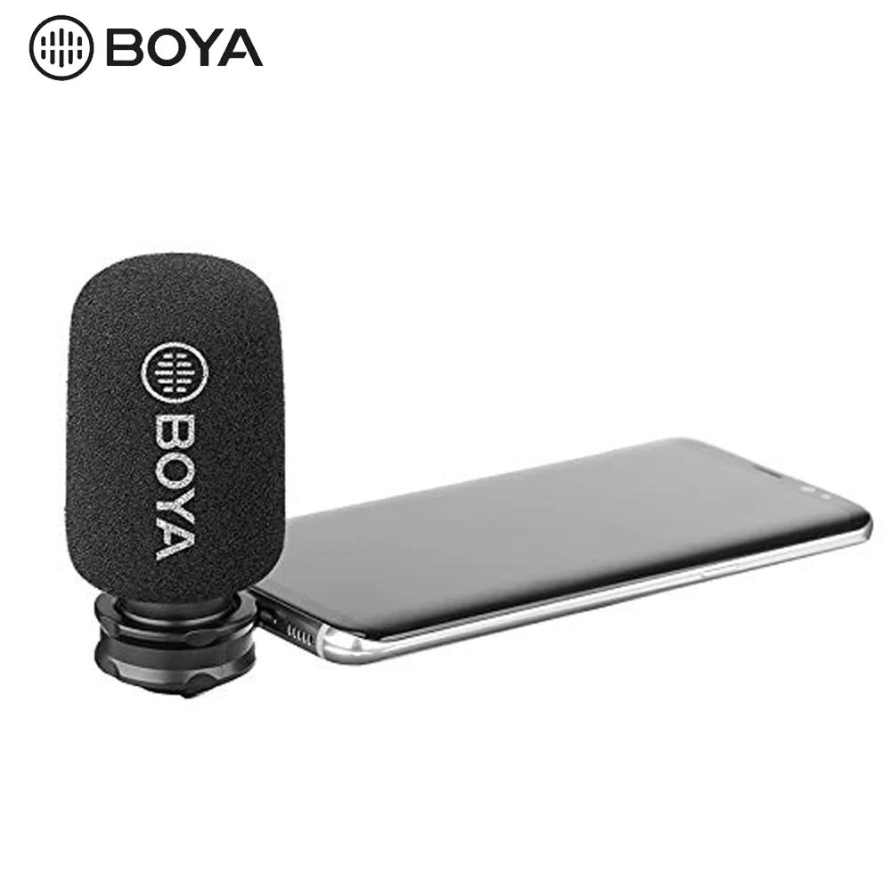 BOYA искусственный микрофон цифровой стерео для телефона конденсаторный записи на