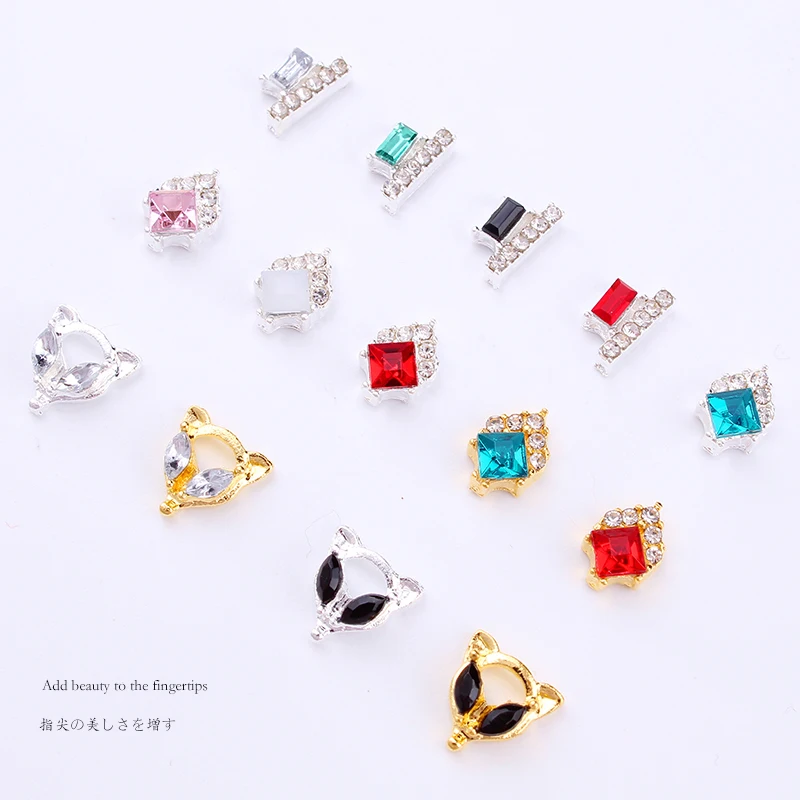 

10pcs/bag Nail Rhinestones Retro Crystal Stones Square Nail Art Decorations Jewelry Accessories Manicure Diamonds Charms #JE284