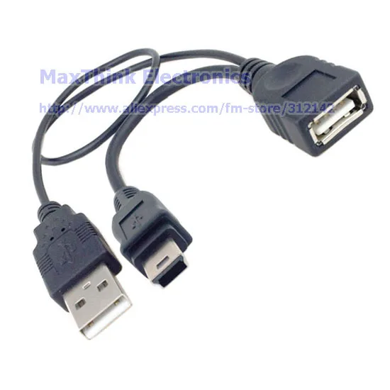 Mini USB 5Pin к Female хост OTG кабель с Power для планшета MP4 phone 2 шт. бесплатная доставка |