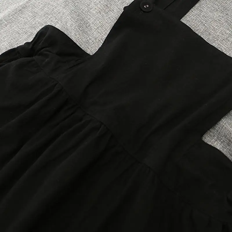 Мори юбка на подтяжках Высокое качество 100% хлопок миди линия ремень высокая