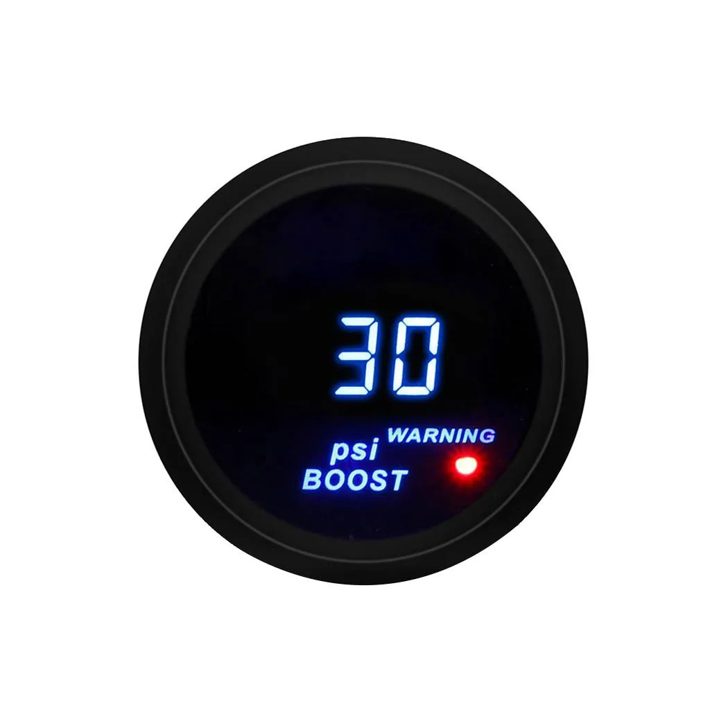 Автомобильный двигатель 2 дюйма 52 мм синий цифровой/ЧЕРНЫЙ светодиод Elec тахометр