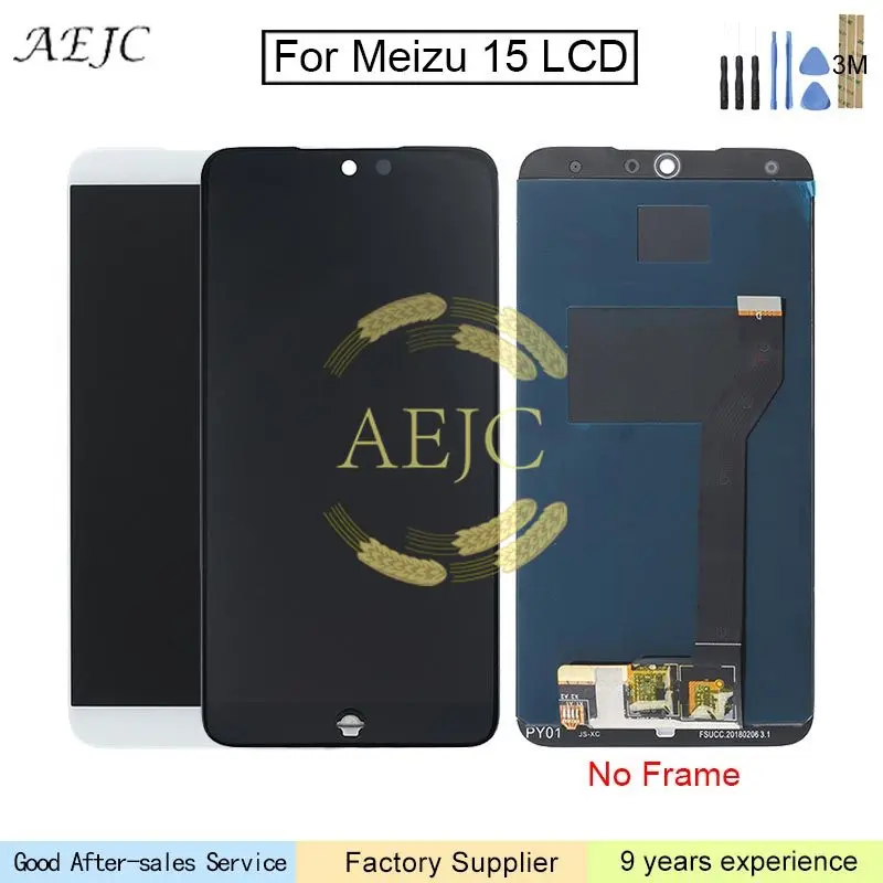 Super AMOLED For Meizu 15 LCD Display Touch Screen Digitizer Panel Assembly M15 5.46 inch with 3M Sticker | Мобильные телефоны и