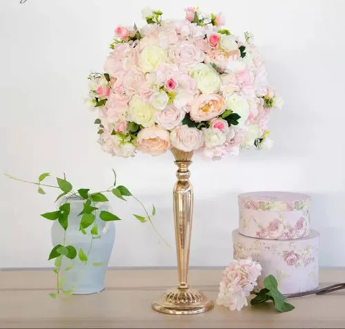 E-10pcs-30cm 3D DIY Искусственные цветы стол центральный цветочные шары свадьба Фиолетовый Дорога свинец цветок Гортензия - Цвет: E-10pcs-30cm
