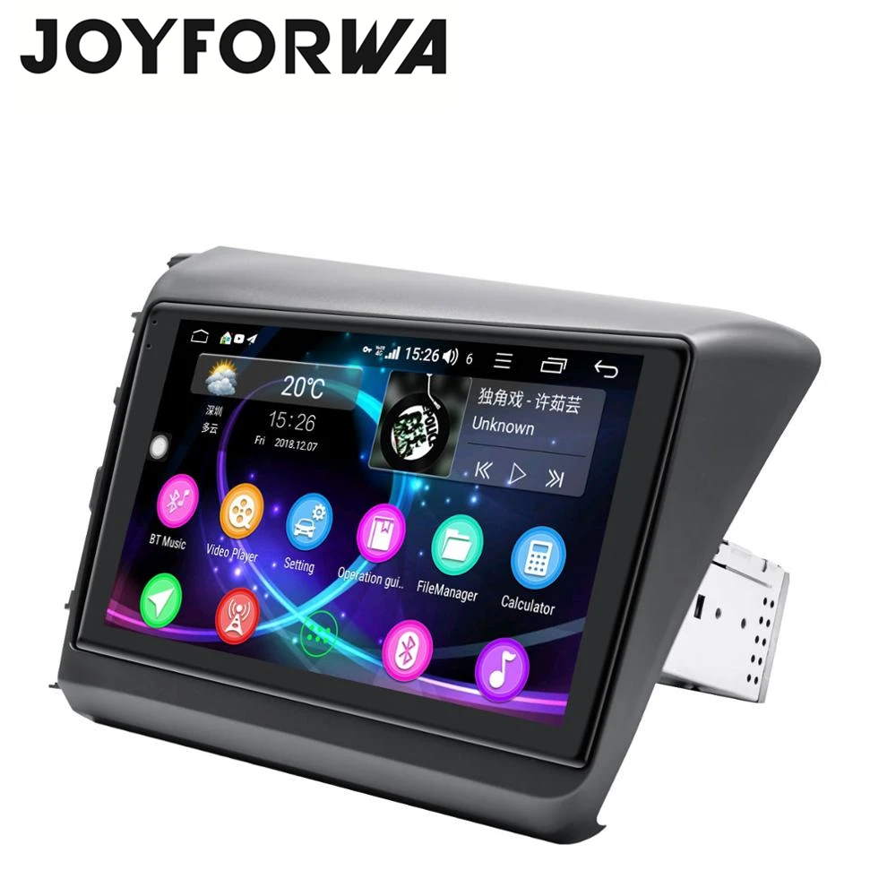 Carplay DSP 9 "Android 8 1 Автомобильный мультимедийный радио для Honda Civic 2012 2015 GPS SPDIF