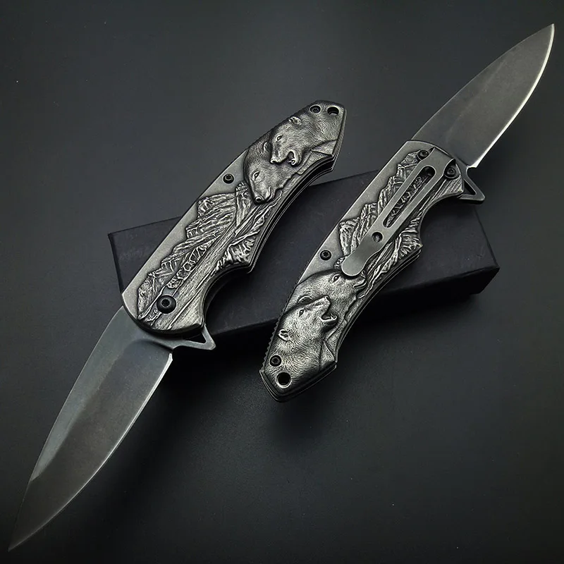 Складной нож Stonewash Polar Bear 7Cr13 тактические складные ножи с лезвиями уличные