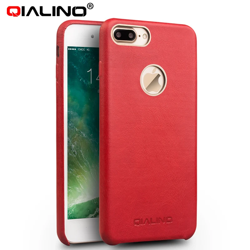 Роскошный чехол QIALINO из натуральной телячьей кожи для iphone7 7plus iphone8/ 8 plus