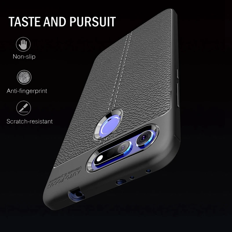 Soft Silicone Case for Huawei Honor 10 9 Lite 8X Lichi Pattern Phone Y9 2019 Play 8C Magic 2 V20 V10 Cover |