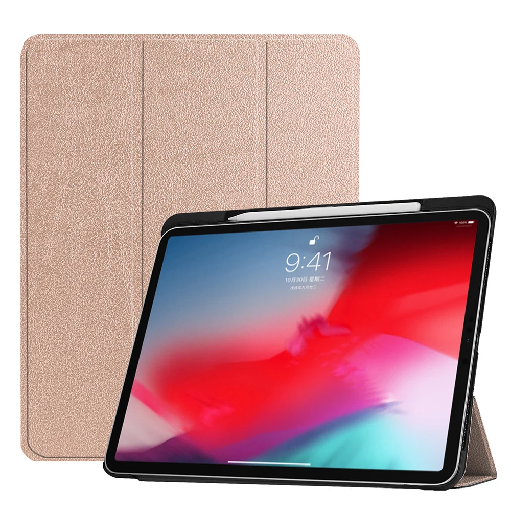 Funda для iPad Pro 11 чехол с карандашом Держатель смарт из искусственной кожи Trifold подставка+ Жесткая задняя крышка из ПК для нового iPad Pro 11 чехол