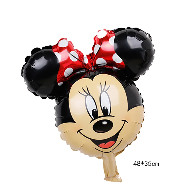 Minnie head Фольгированный шар Микки Минни Маус Детский День Рождения украшения для детских игрушек подарок голова Микки - Цвет: Minnie head