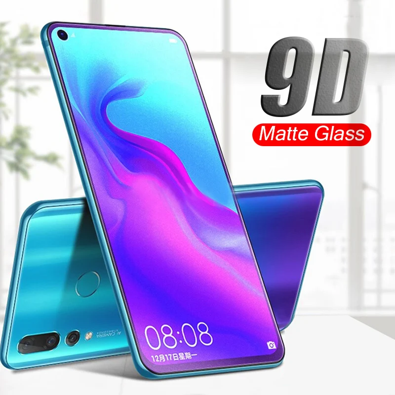 Закаленное стекло 9D для Huawei Honor 20 матовая защитная пленка экрана Y5 Y6 Y7 Y9 2019