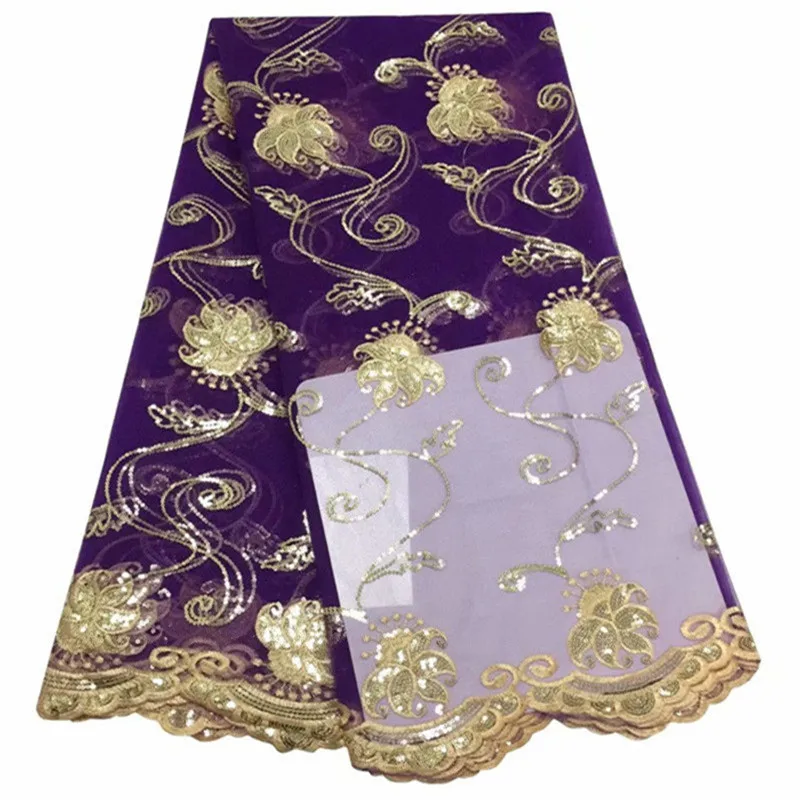 Дизайнерская сетчатая кружевная ткань с блестками африканские индийские