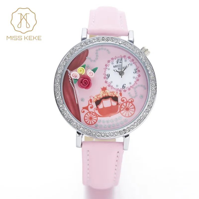 Женские мини-часы MISS KEKE geneva со стразами модель 1069 года | Наручные часы