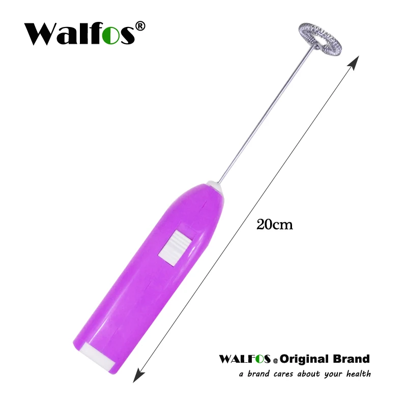 purple WALFOS Миксер для кофе, молока, напитков, Электрический взбиватель, пенообразователь, взбиватель яиц, Электрический мини-Миксер с ручкой, миксер, кухонный инструмент, горячая распродажа - Цвет: purple