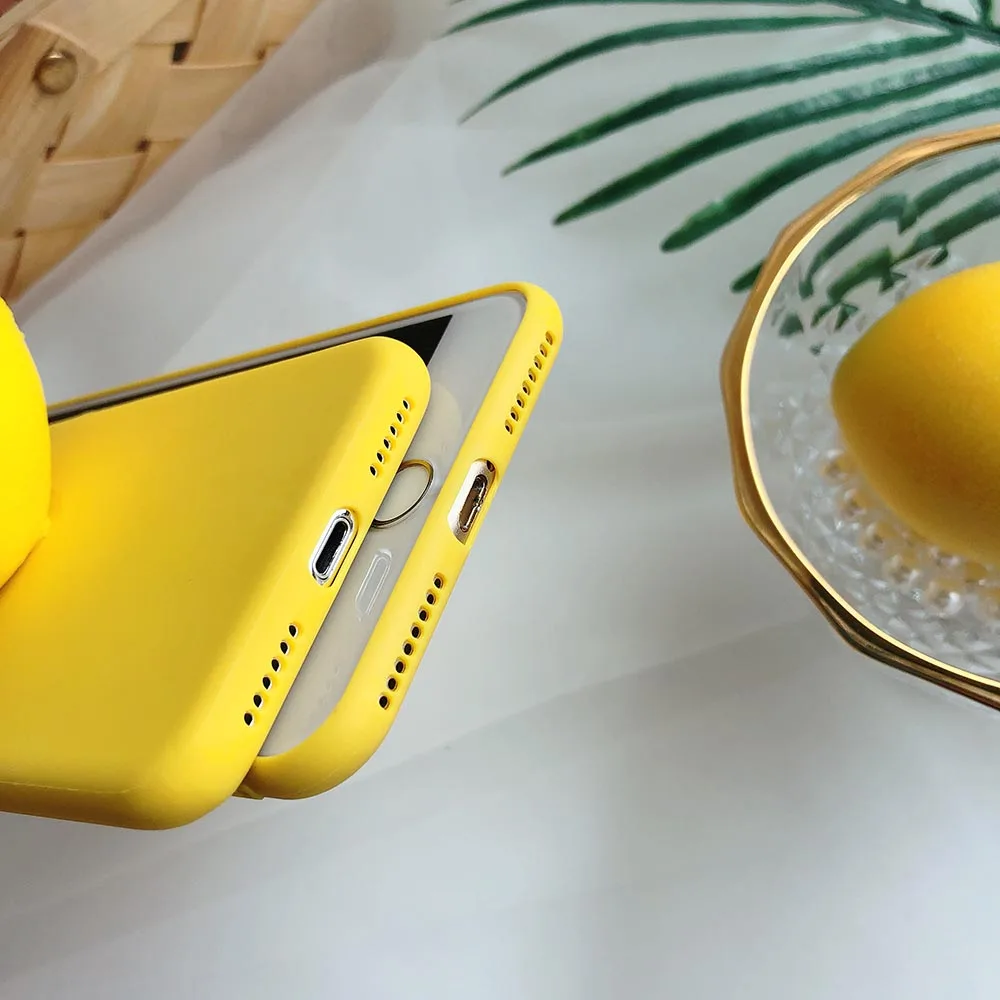 3D фрукты Лето лимон Мягкий ТПУ силиконовый чехол для iPhone 8 7 Чехол 6 6s Plus Полная