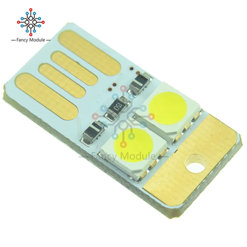 Супер мини USB светодиодный ночник белая модель двусторонний подключаемый