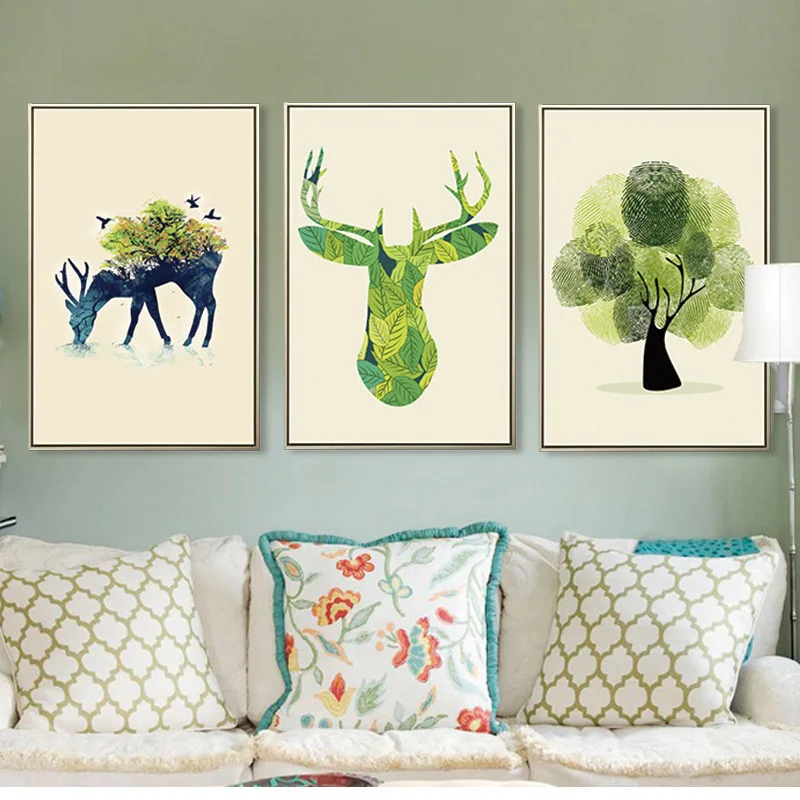 1 шт. Декоративная Настенная картина Зеленые растения | Дом и сад