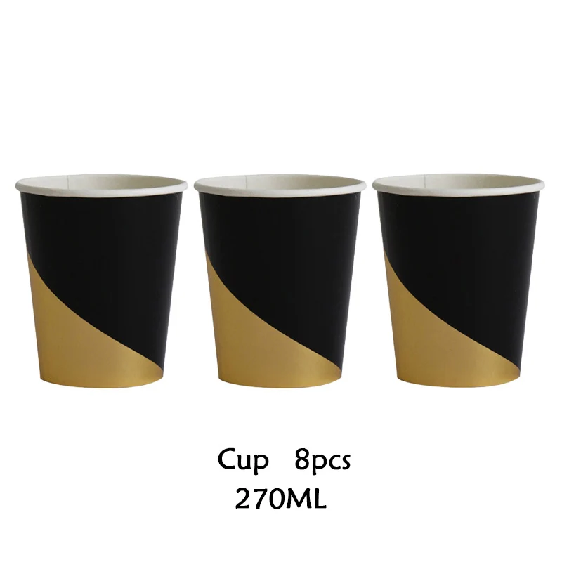 Cup8pcs 8 шт./лот красочные Золотая бумага одноразовая посуда тарелка салфетки под чашки Детская Игрушка В ванную вечерние украшения свадебные принадлежности - Цвет: Cup8pcs