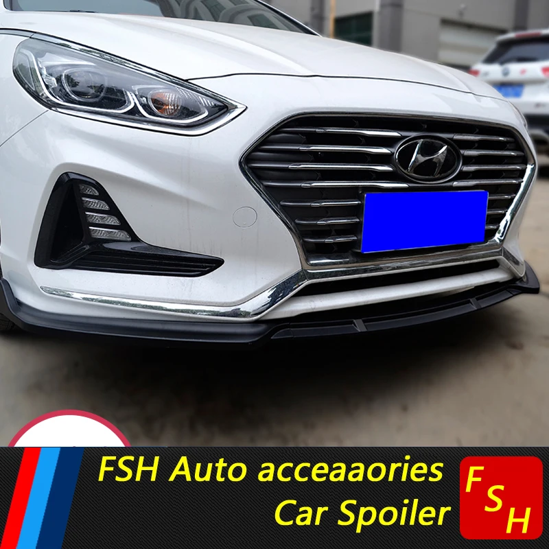 Для Hyundai Sonata передний спойлер ABS бампер диффузор защитные бамперы для Body kit 2017