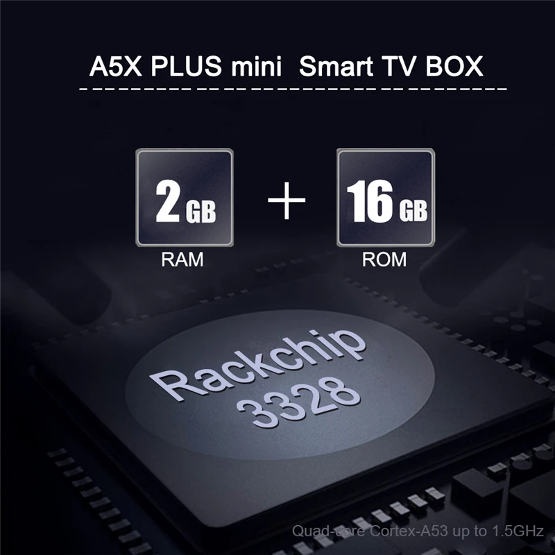 ТВ приставка HAAYOT A5X Plus Smart Android 9 0 RK3328 Четырехъядерный 4K HDR10 USB3.0 2 Гб 16 Медиаплеер mini