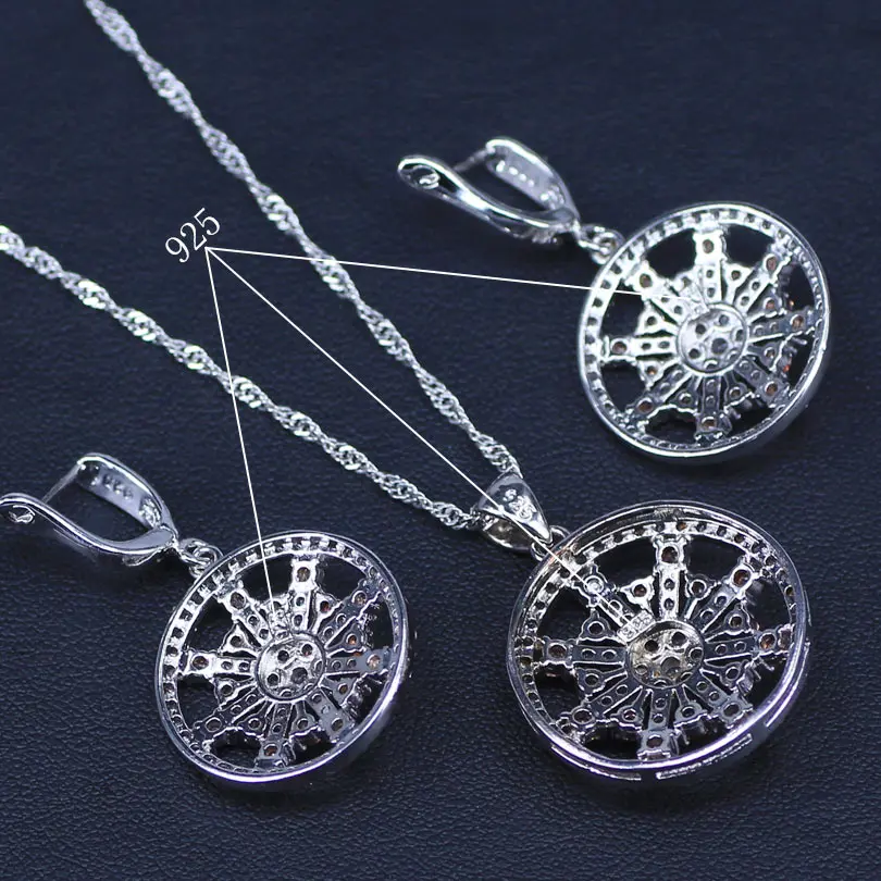 Цвета шампанского кубического циркония AAA качество серебряный цвет Ювелирные