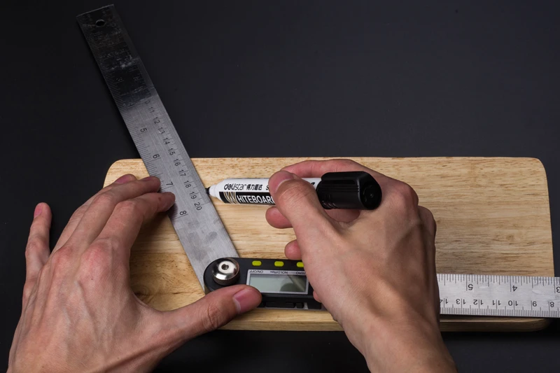 Профессиональный электронный измеритель углов из нержавеющей стали с ЖК