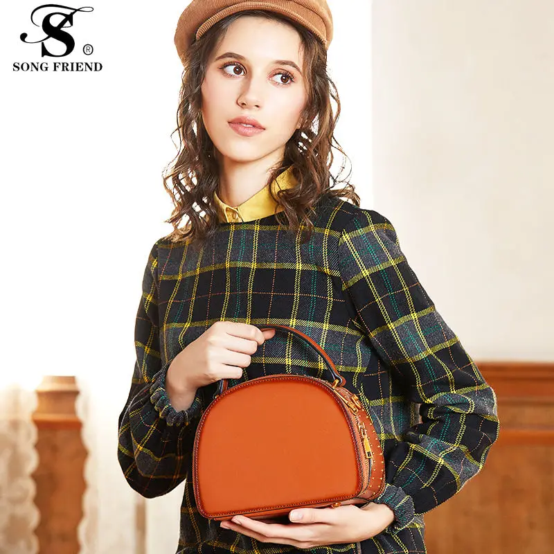 2019 сумки через плечо из спилка в стиле ретро женские мессенджеры