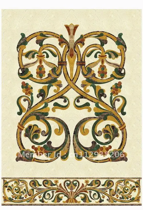 Водоструйная инкрустация мраморный медальон|marble medallion|waterjet marble medallionmarble inlay |