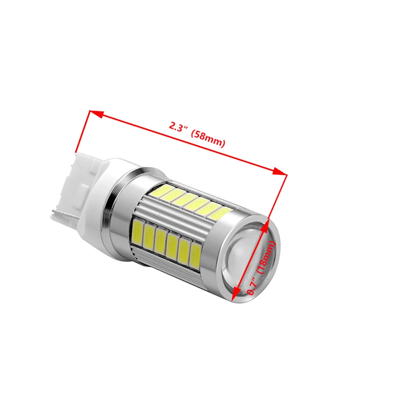 Oslamp 2шт T20 7440 W21W светодиодный автомобильный светильник s 33W автомобильные лампы