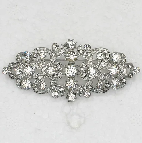 

Clear Rhinestone Flower Pin brooches C2025