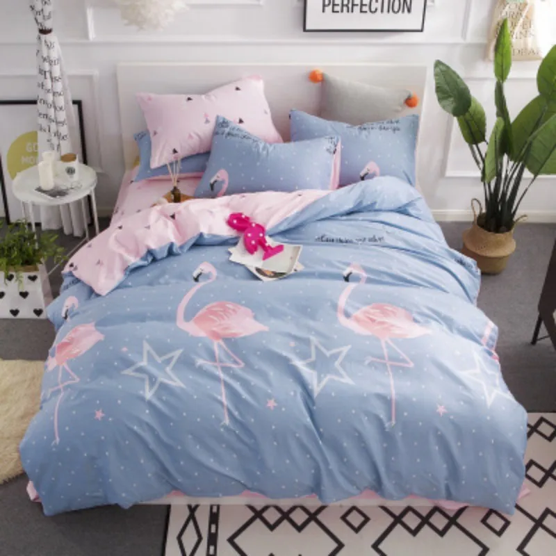 Комплект постельного белья из 100% хлопка с милым принтом кролика детский серый