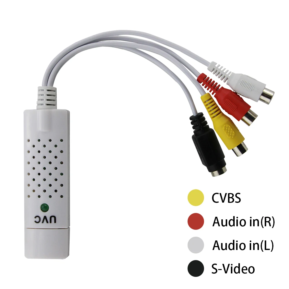 Синий Чем Для ПК/Ноутбука USB 2.0 Плата Видеоввода ТВ-Тюнер VCR DVD AV Аудио Разъем