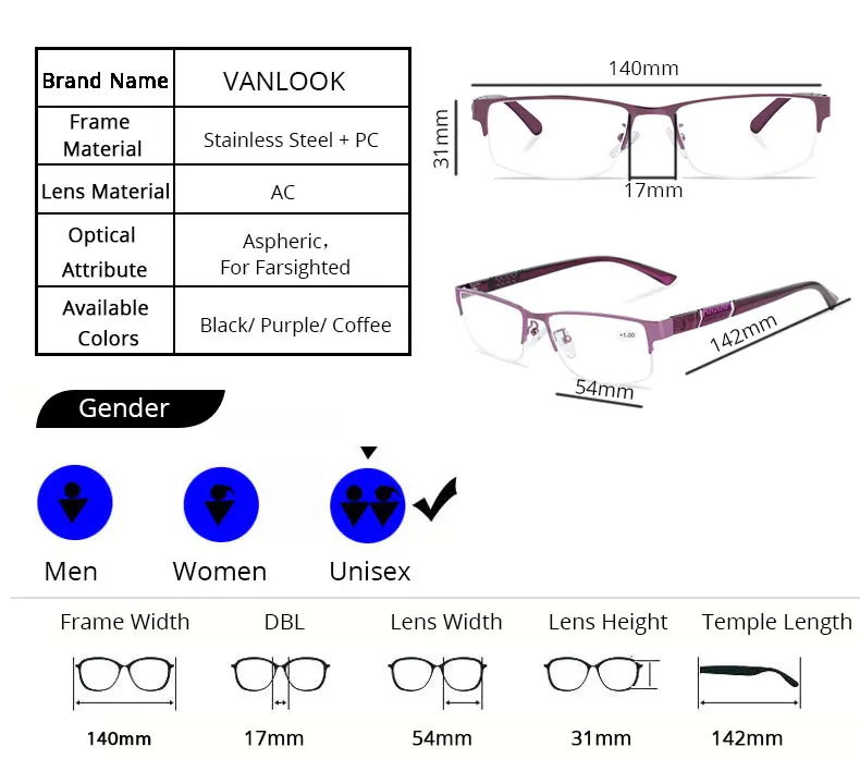 Очки для чтения из нержавеющей стали с диоптриями мужские очки Gafas de Lectura дальнозоркие оправы для очков для женщин мужчин+ 1 1,5
