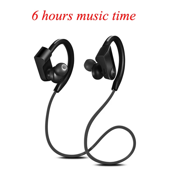 K98-Black-6hours K100 Bluetooth наушники, беспроводные гарнитуры, наушники с крючком, Bluetooth спортивные наушники для бега с микрофоном, наушники для телефона - Цвет: K98-Black-6hours